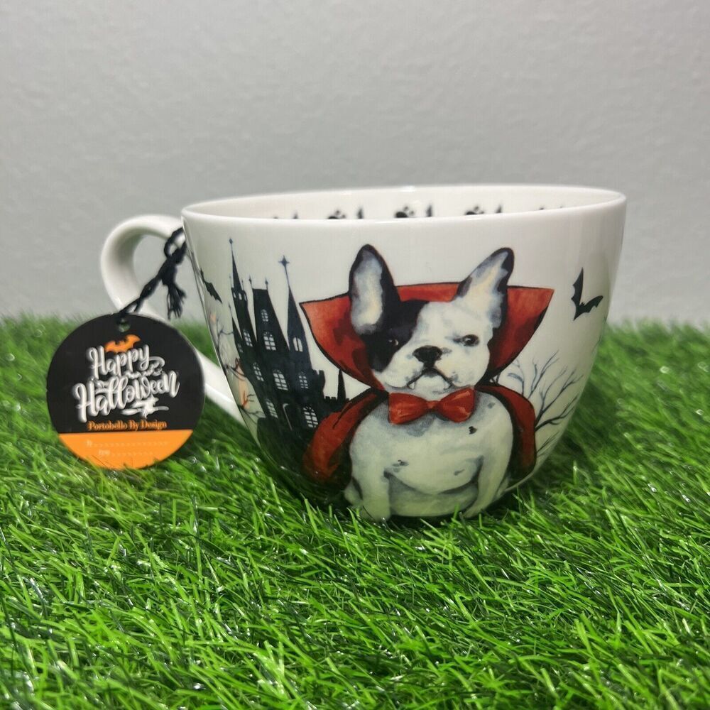 Portobello by Design Count Dogula Dracula Dog Bone‎ China 18 Ounce Mug/Cup